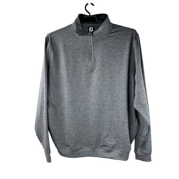 FootJoy Half Zip Pullover Mid Layer Heather Gray Golf Big & Tall Men's Size XXL - Picture 7 of 8